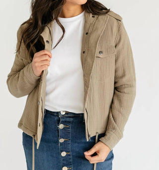 Elan - Jaqueta de gaze com fecho frontal