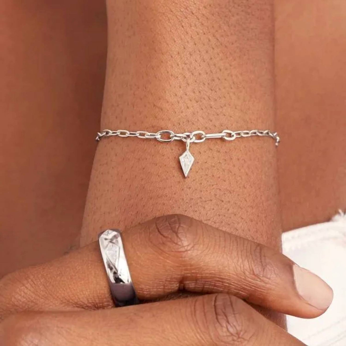 Ania Haie - Women's Sparkle Drop Pendant Chain Bracelets