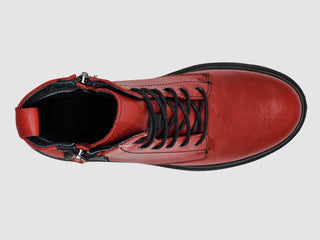 Kcr Group - Botas femininas de couro com zíper e forro moderno