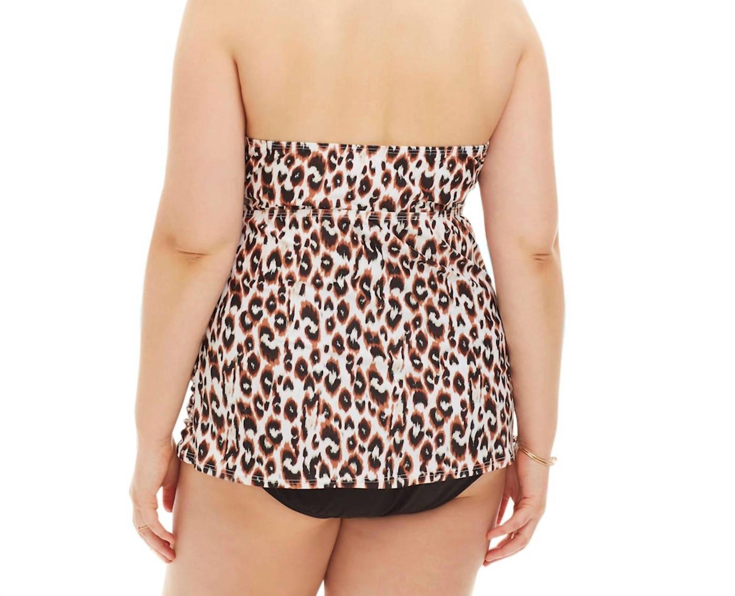 Always For Me - Rio Cheetah Tankini Top with Matching Tankini Bottom - Plus Size