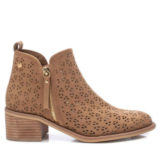 Xti - Botas de cano curto femininas de camurça macia
