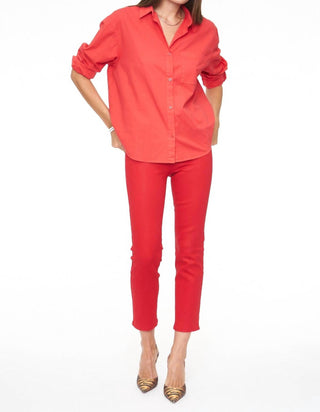 Pistola - Calça jeans cropped Monroe de cintura alta