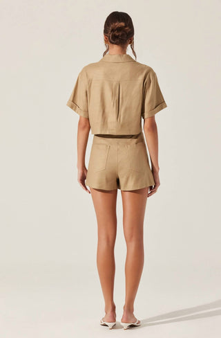 Astr - Top Deborah Linen Blend Safari