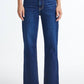 Bayeas - High Rise Straight Raw Hem Jeans