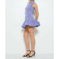 Ina - Sleeveless Bubble Hem Buttoned Mini Dress
