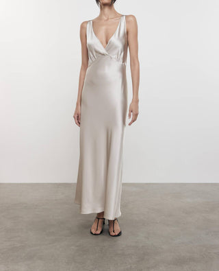 Enza Costa - VESTIDO DE SEDA CETIM NUIT