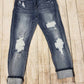 Judy Blue - Women's Boyfriend Fit Splash Jeans