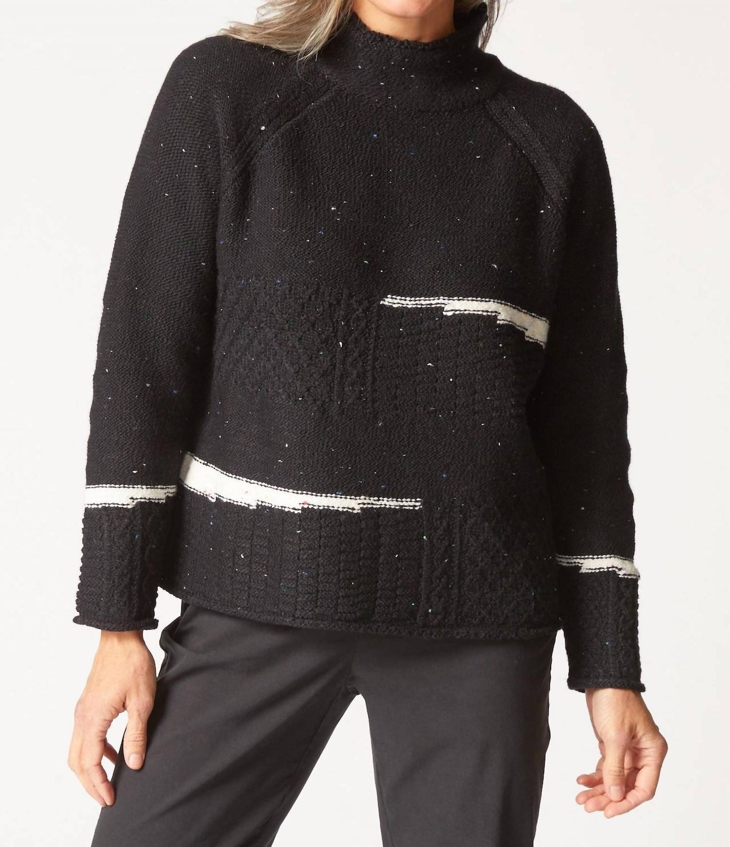 Habitat - Harvest Tweed Mixed Cable Stitch Pullover