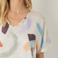 Entro - Brushstroke V-neck Top