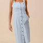 Trendsi - So Me Button Down Pocket Front Pinafore Dress