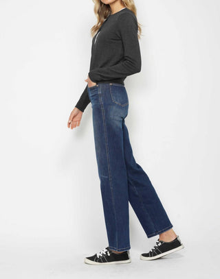 Judy Blue - Calça jeans de cintura alta com controle de barriga e perna larga