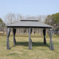 13x10 Ft Outdoor Patio Gazebo Canopy Tent with Ventilated Double Roof and Side Wall