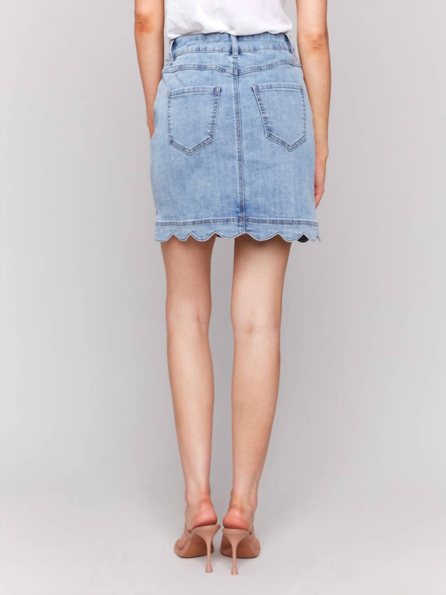Charlie B - Charlie B Light Blue Scalloped Skort