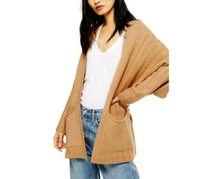 Topshop - Cardigan de malha oversized com frente aberta