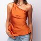Astr - Francis Satin One Shoulder Top