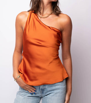 Astr - Francis Satin One Shoulder Top