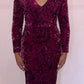 Dress The Population - Velvet Sequin Midi Dress