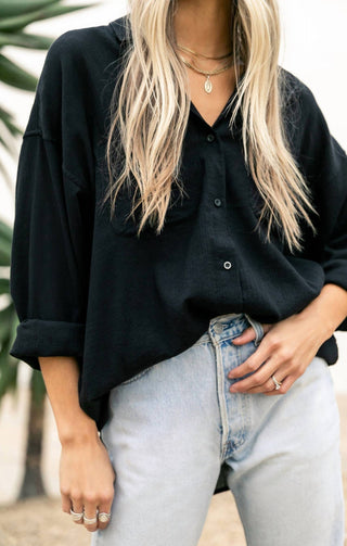 Z Supply - Blusa Lalo Gaze com botões