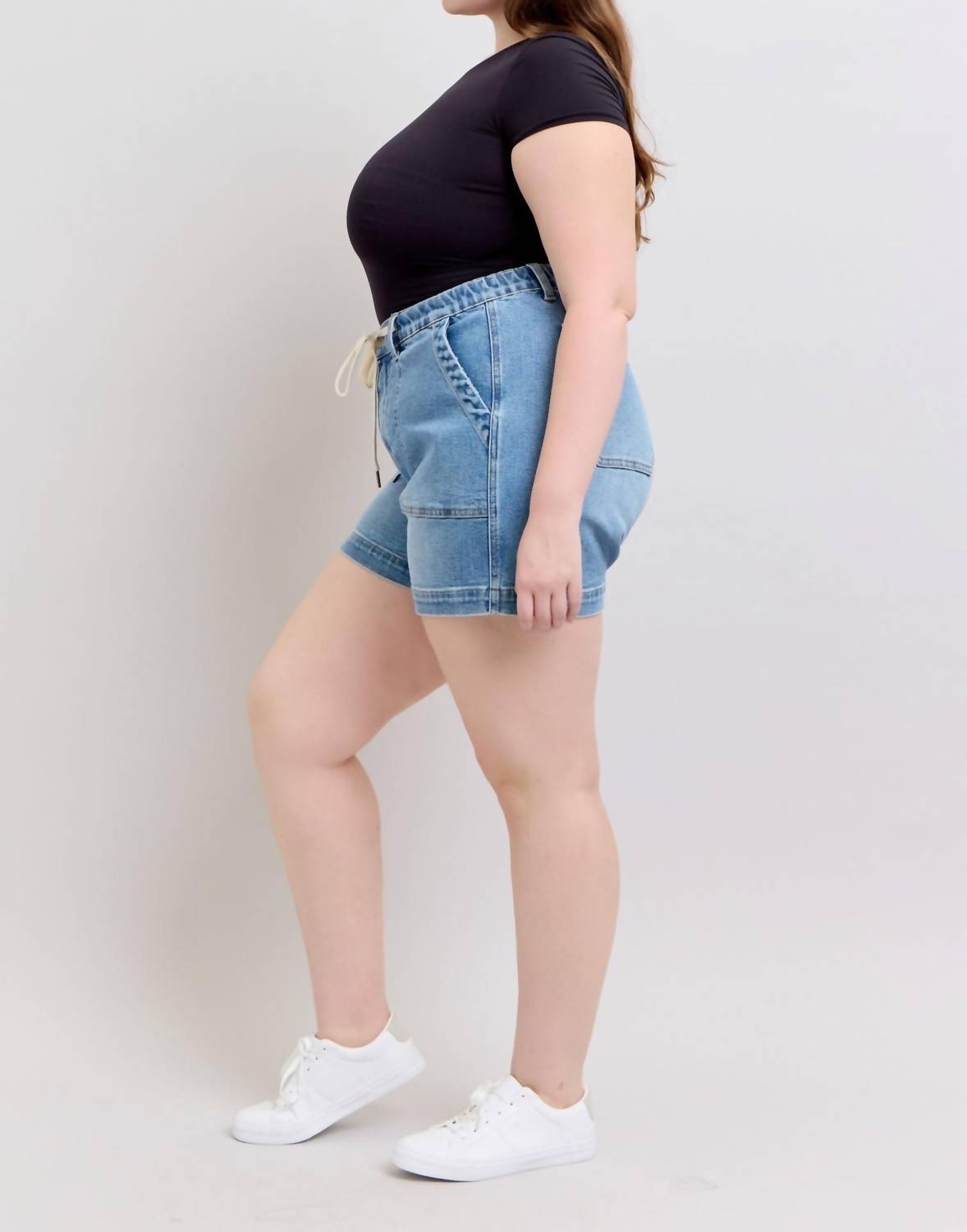 Judy Blue - High Waist Jogger Shorts - Plus
