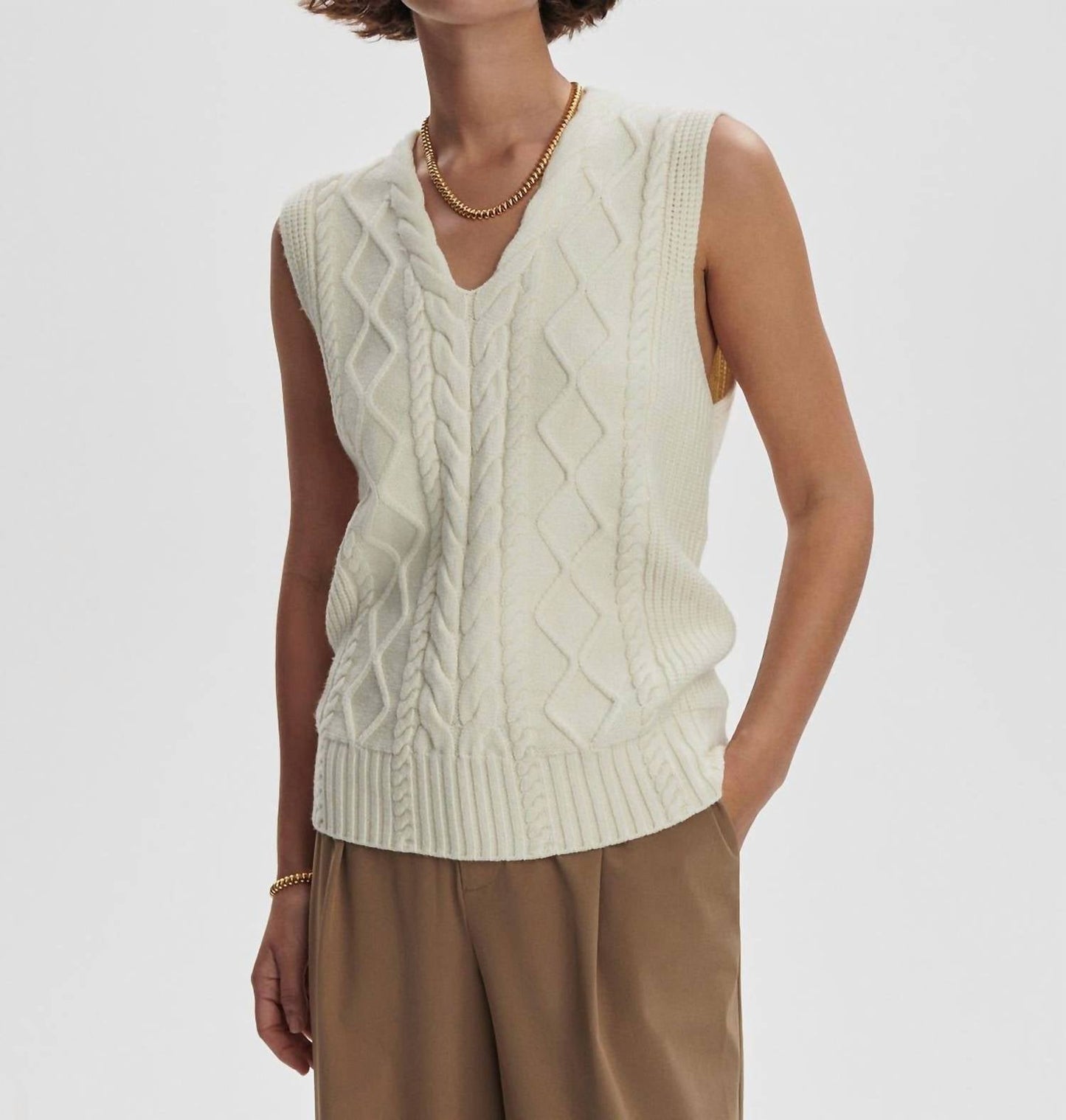 Varley - Kay Cable Knit Vest
