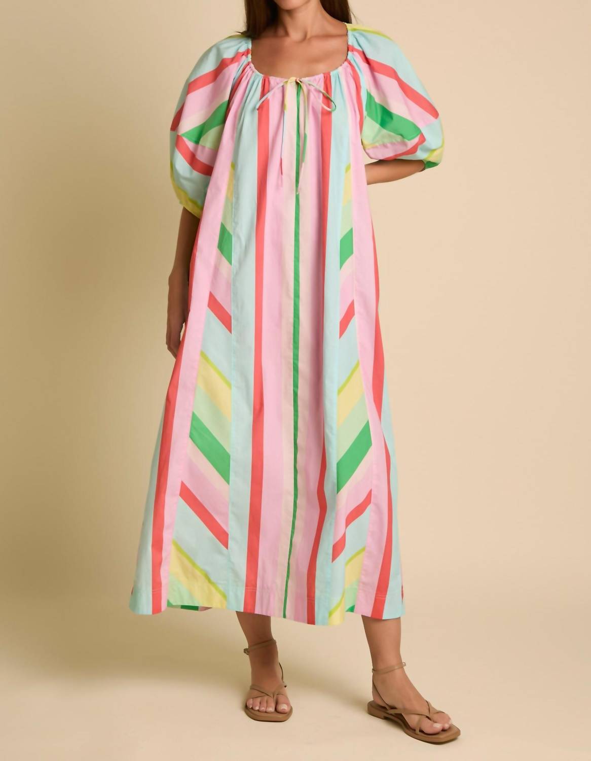 Fantastic Fawn - Poplin Striped Maxi Dress