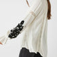 Free People - Tusalossa V-neck Long Sleeve Embroidered Top