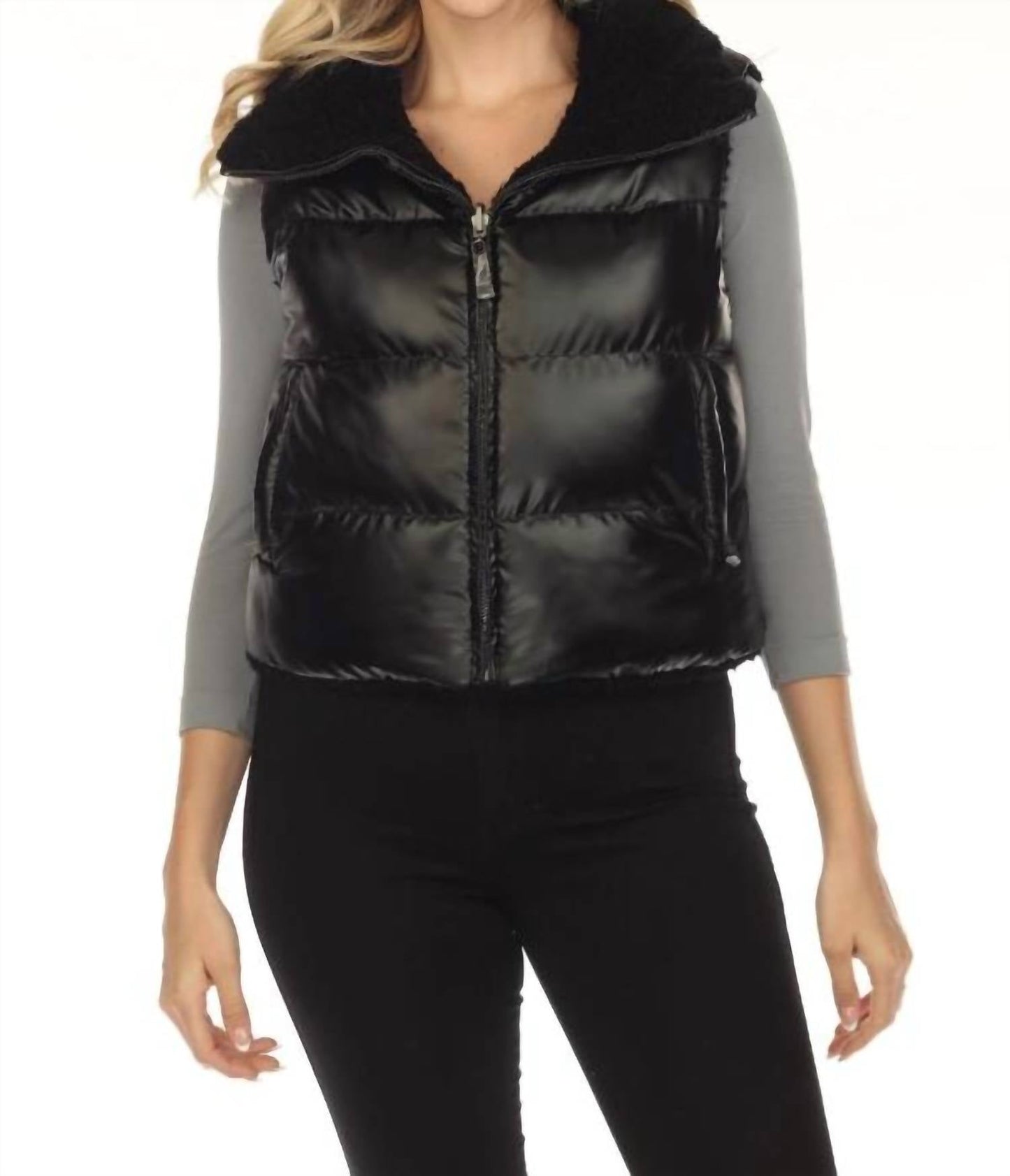 Belle Fare - Lodi Faux Shearling Reversible Vest