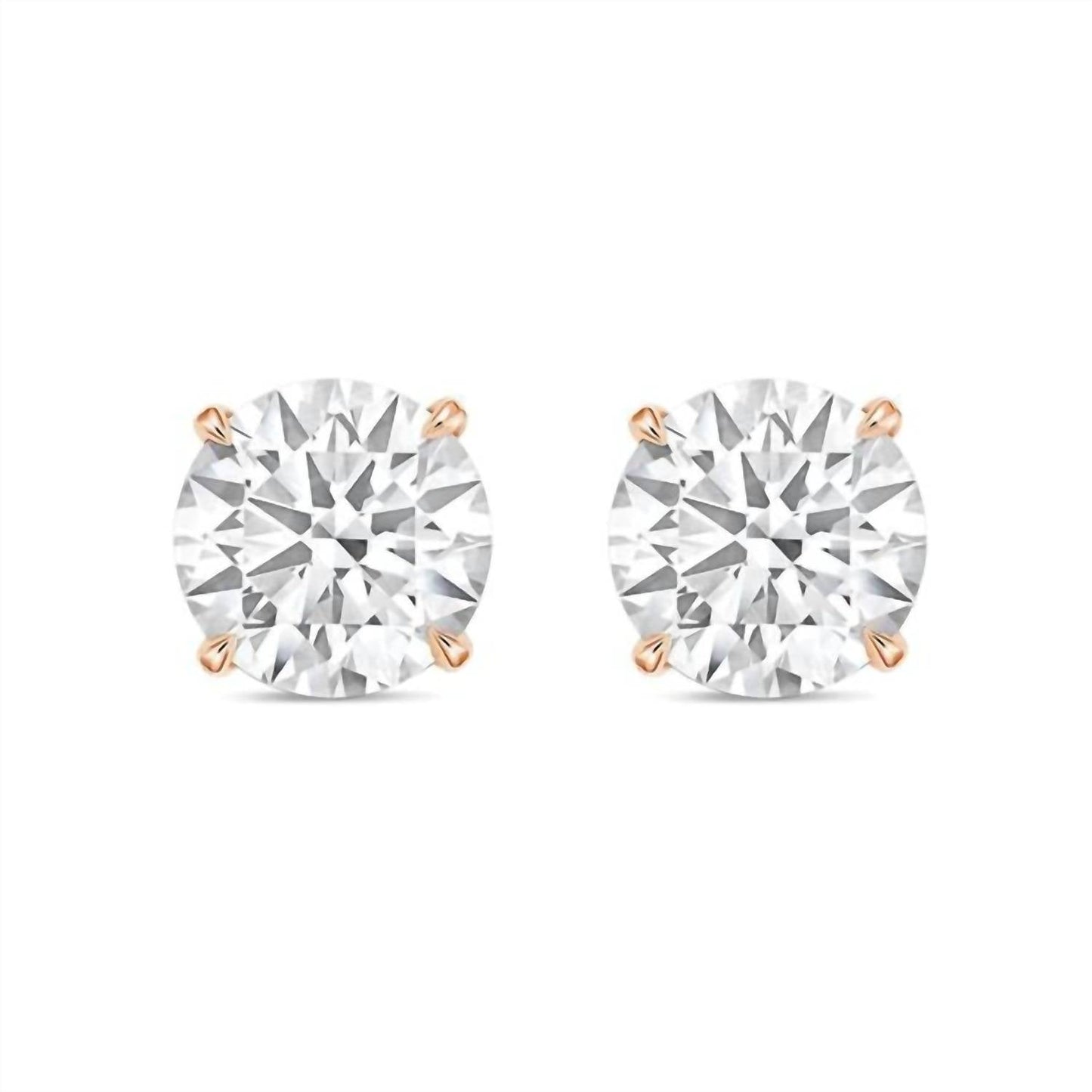 Diana M Jewels - 8.00 Cts Round Lab Grown Stud Earrings