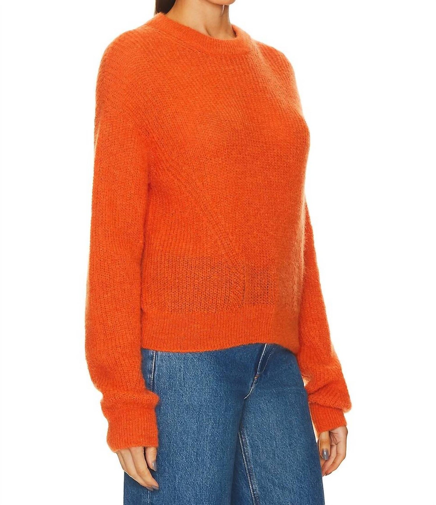 Veronica Beard - Melinda Orange Ribbed-Knit Alpaca Sweater