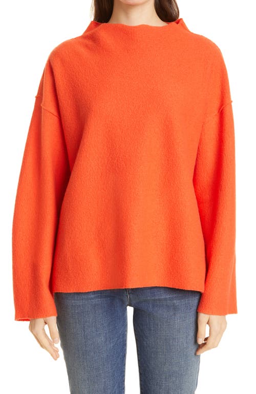 Eileen Fisher Boiled Wool Box Top in Marmalade  Size Large