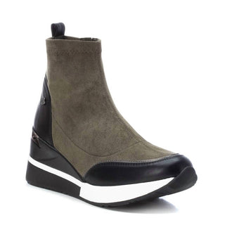 Xti - Botas de camurça femininas com salto plataforma