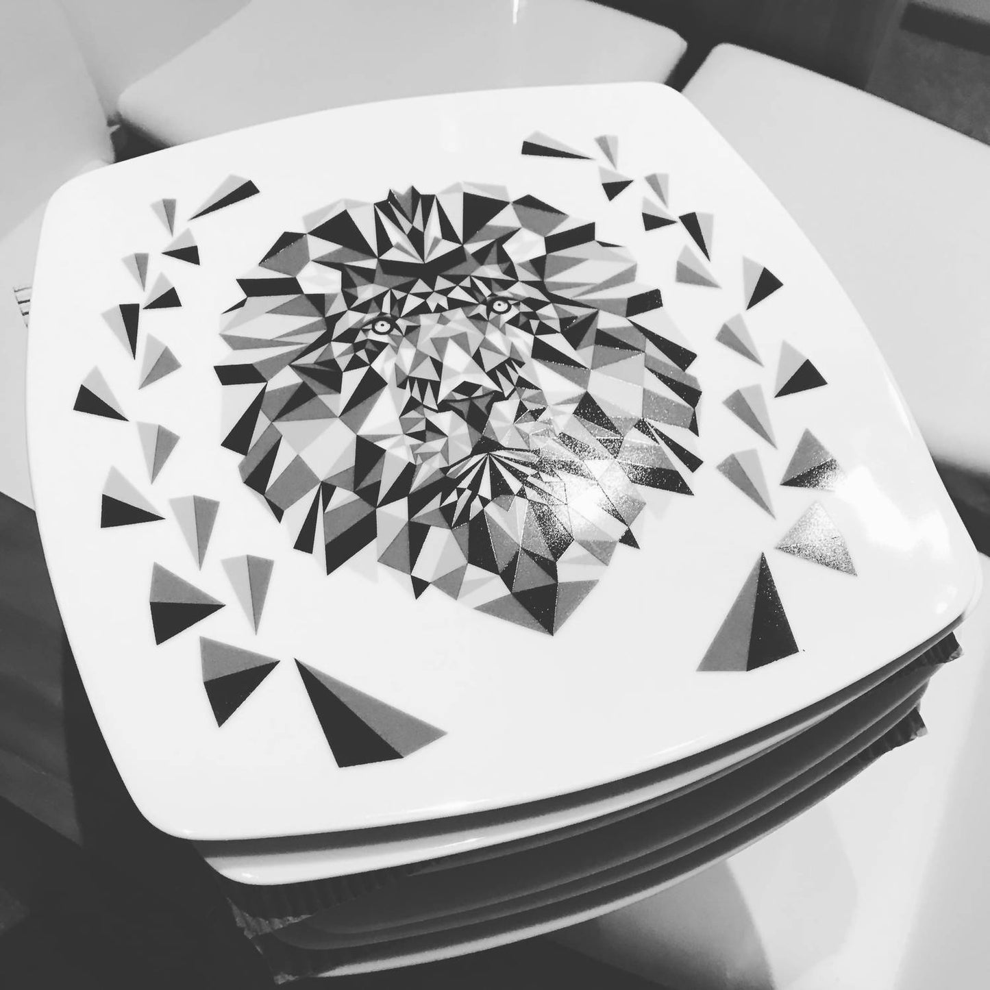 Conjunto de pratos de porcelana geométricos Rossario George - Leonid