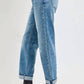 Trendsi - Women's Risen Full Size High Rise Ankle Boyfriend Distressed Jeans Plus Size