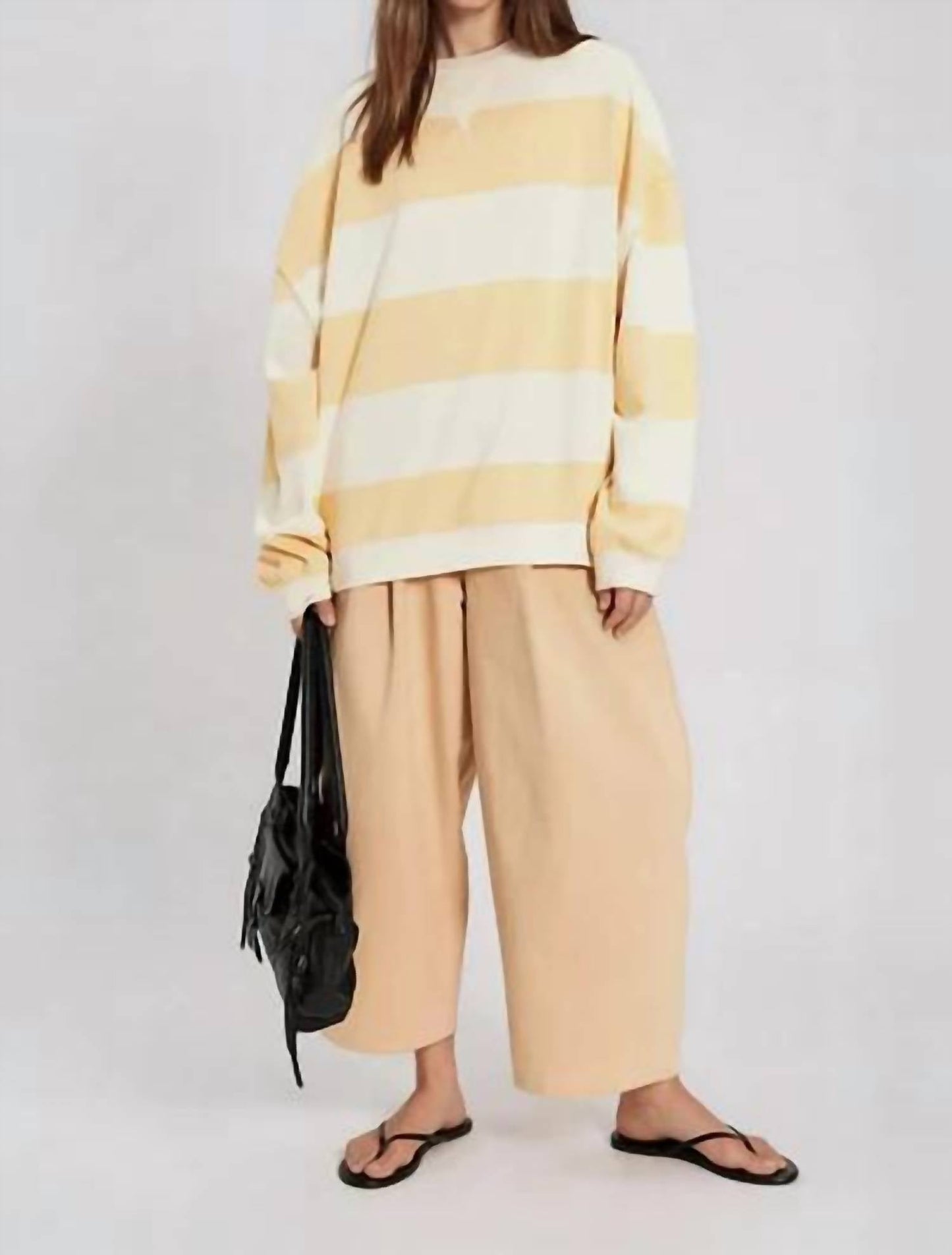 Free People - Classic Striped Oversized Crewneck Top