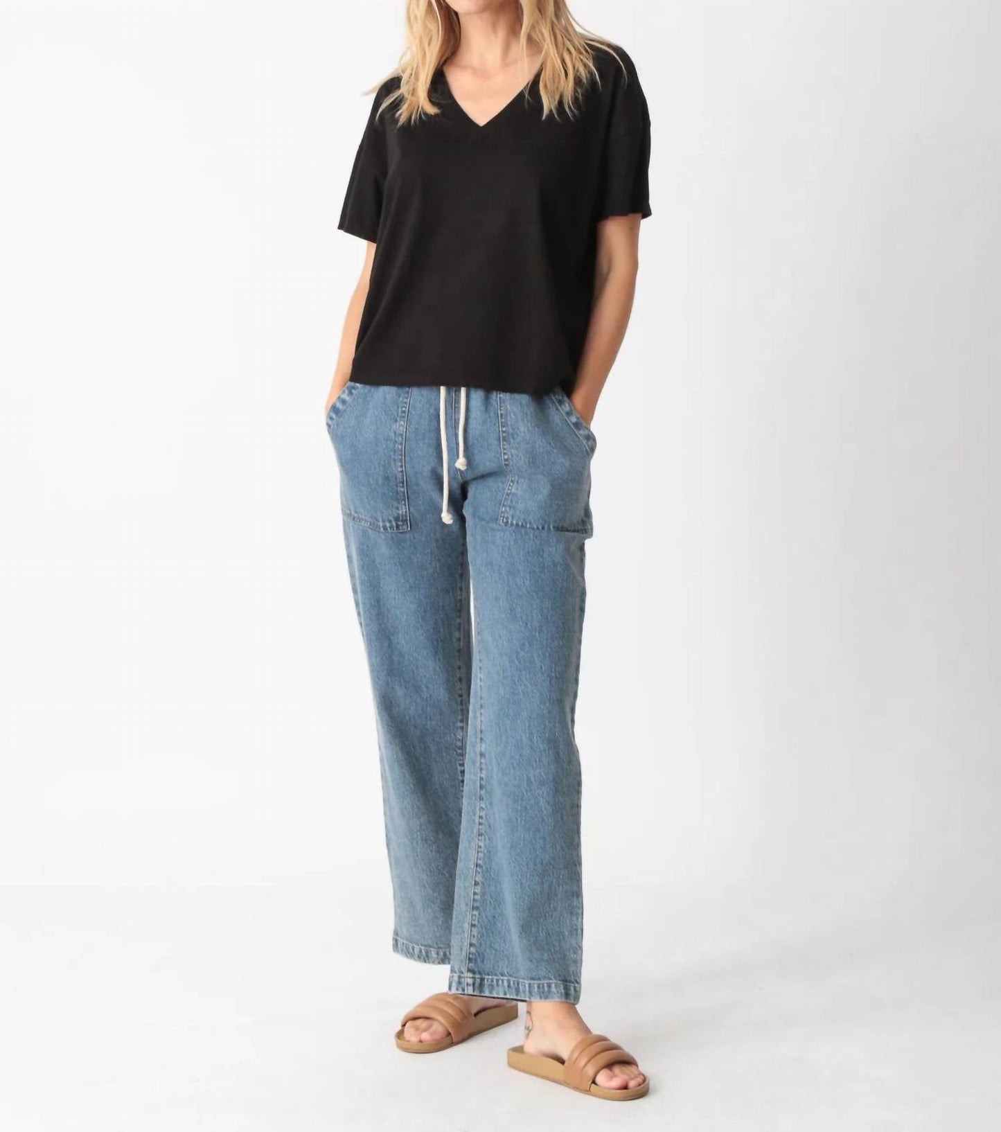 Electric & Rose - Chase Brushed Slub V Top