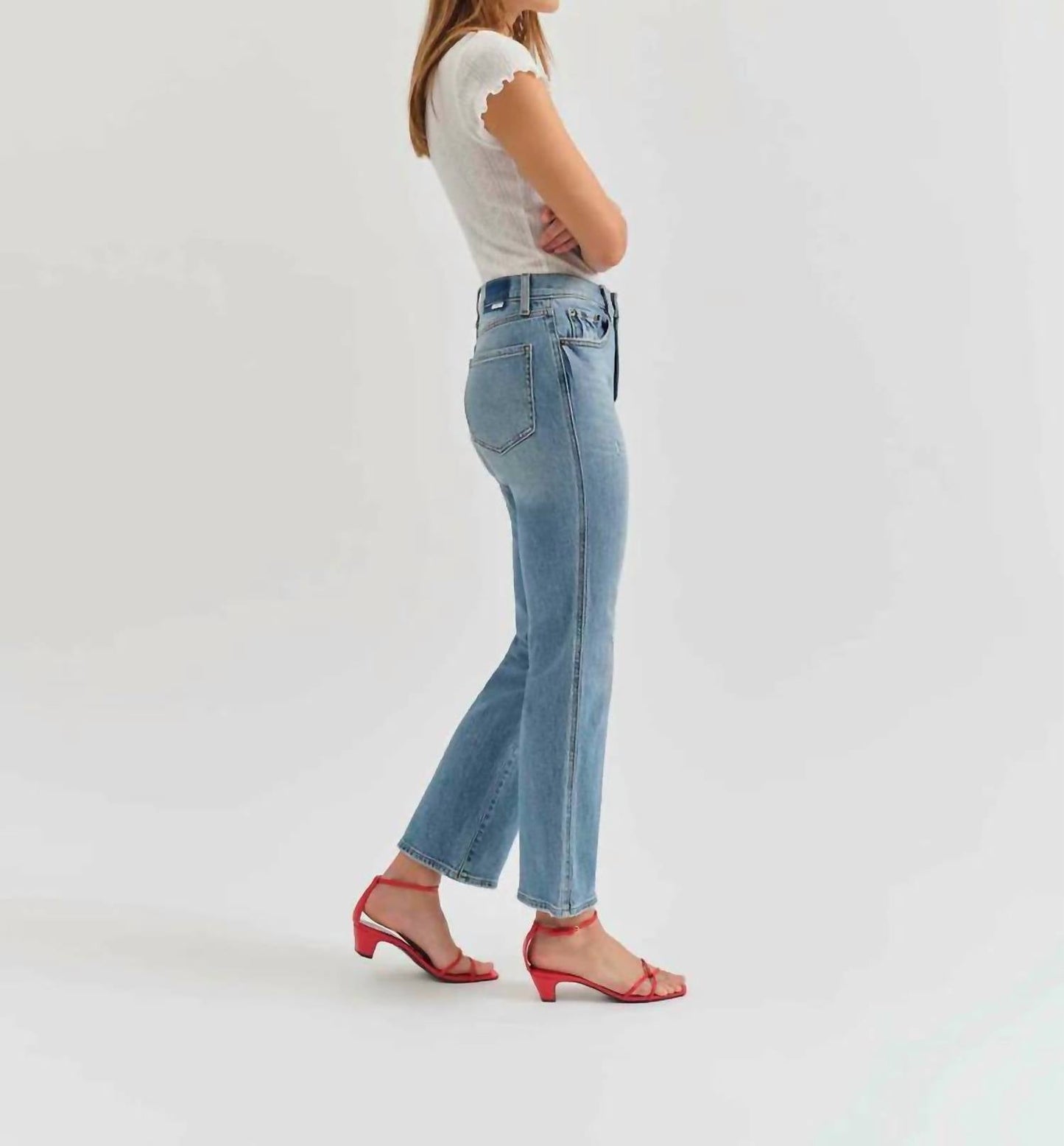 Daze - High Rise Ankle Flare Jeans