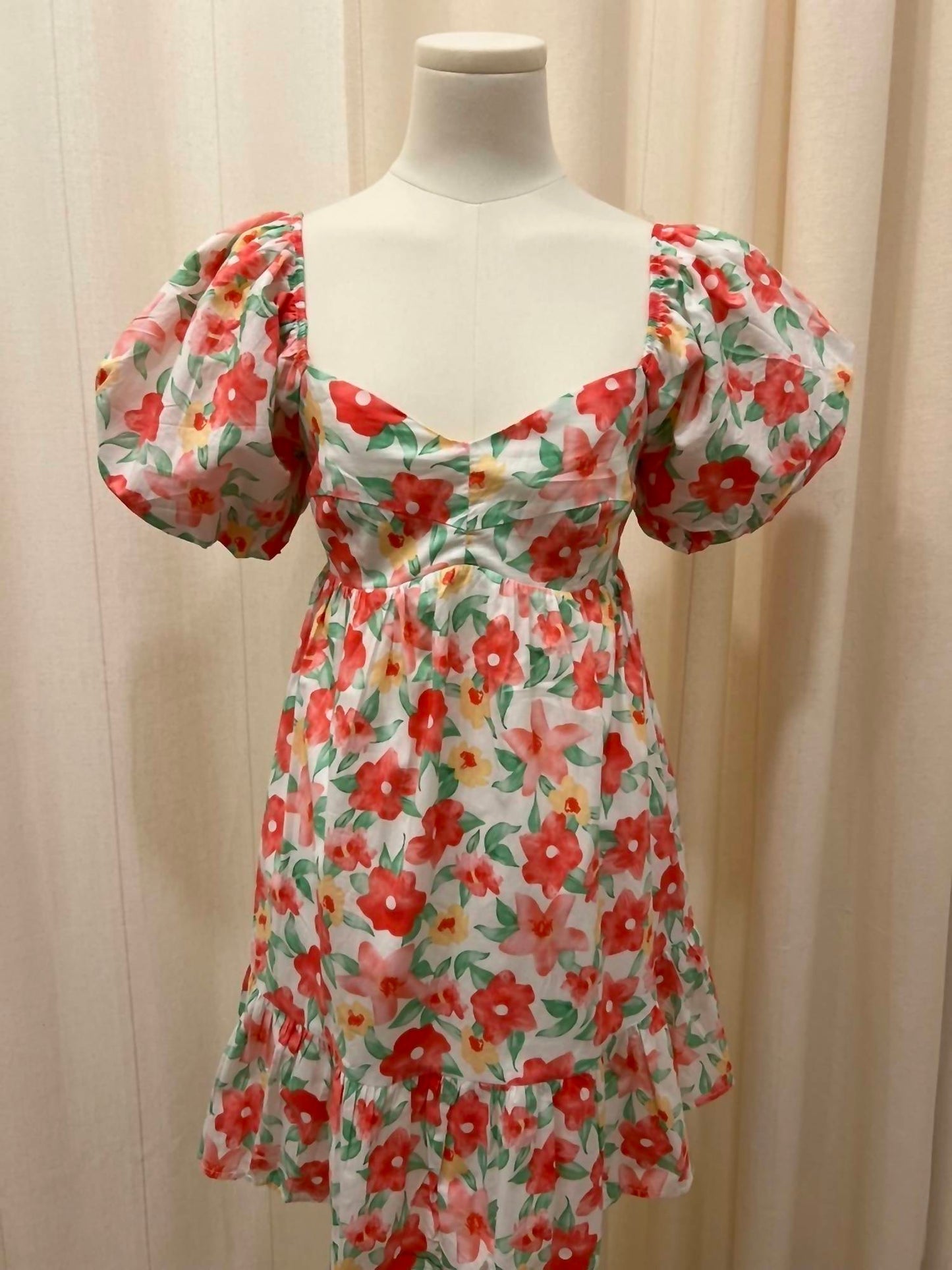 &Merci - Floral Sweetheart Mini Dress