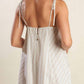 Flying Tomato - Women's A Striped Woven Midi Dress