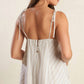 Flying Tomato - Women's A Striped Woven Midi Dress