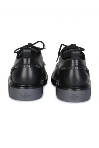 Valentino Garavani - Sapatos sociais masculinos de couro de bezerro Vltn Derby