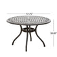 Tranquilius Outdoor Round Dining Table with Lattice Tabletop