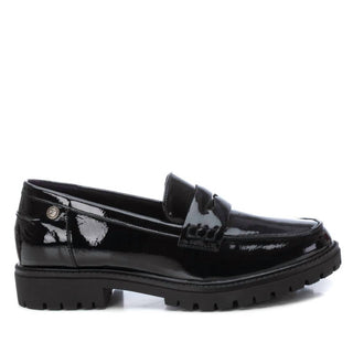 Xti - Sapatos Mocassim Femininos Casuais em Couro Envernizado