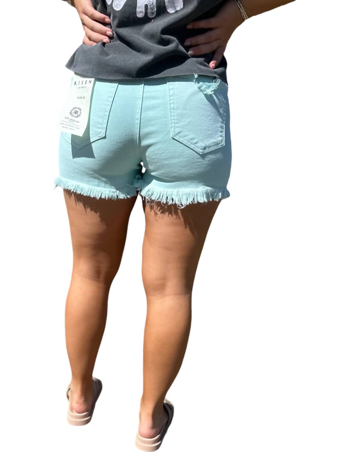 Risen - Sands of Time High Rise Distressed Shorts