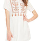 Entro - Embroidered & Tassel Mini Dress