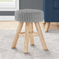 Ottoman, Pouf, Footrest, Foot Stool, Round, Natural Wood Legs, Contemporary, Modern