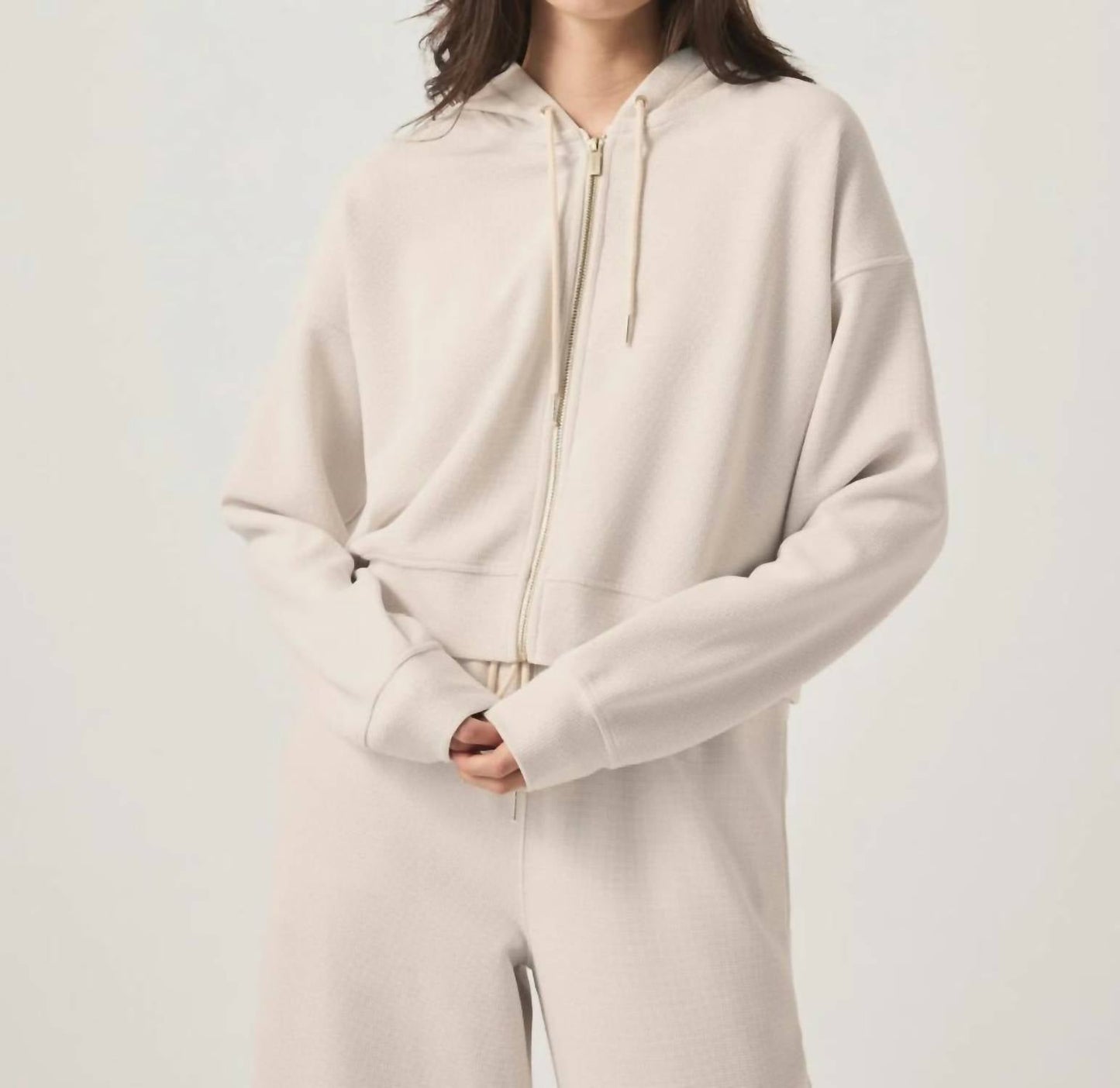 Splendid - Waffle Scuba Zip-Up Pullover