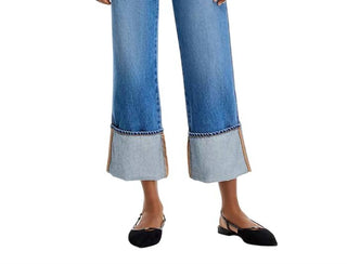 Veronica Beard - Calça jeans Dylan de cintura alta com perna reta e punho