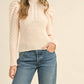 &Merci - Haze Puff Sleeve Cable Knit Sweater