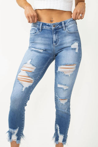 Cello - Calça Jeans Skinny Cropped