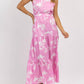 Fashion In The Box - Peony Halter Belted Maxi Dress